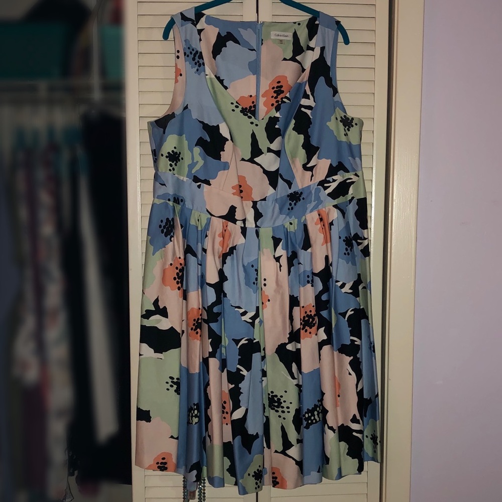 Calvin Klein Floral Sleeveless Dress